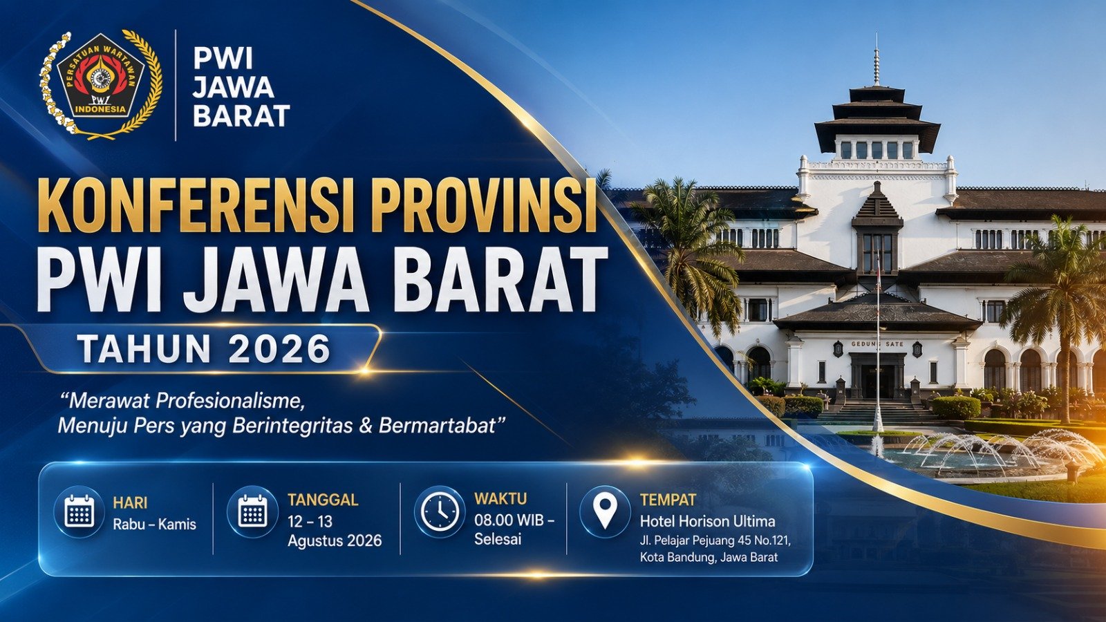 PWI Jabar Akan Gelar Konfercab Guna Pemilihan Ketua