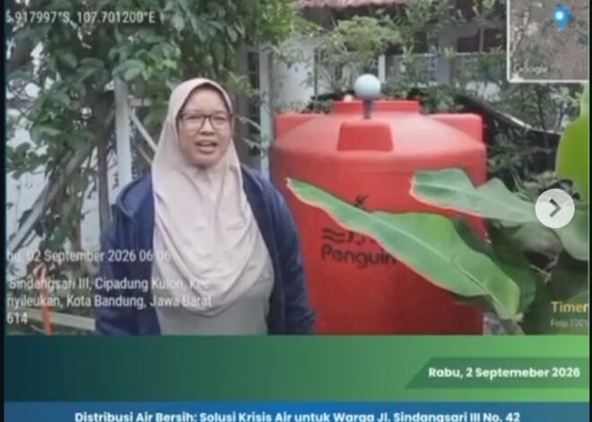 Perumda Tirtawening Salurkan Bantuan Air Tangki Ditengah Krisis Air