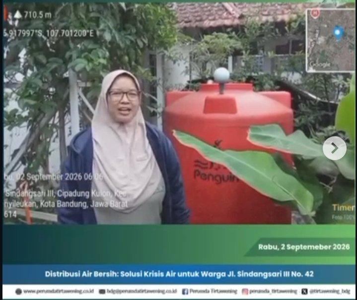 Perumda Tirtawening Salurkan Bantuan Air Tangki Ditengah Krisis Air